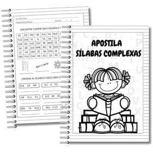 Imagem de capa para o Ebook APOSTILA PARA ALFABETIZAÇÃO COM SÍLABAS COMPLEXAS
