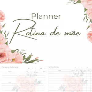 Imagem de capa para o Ebook Planner Rotina de Mãe - Rosé (PDF para imprimir)