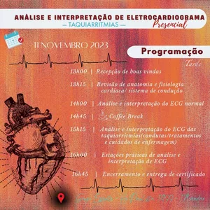 Imagem de capa para o Evento presencial Análise e interpretação de eletrocardiograma - Taquiarritmias (Presencial) 