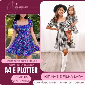 Imagem de capa para o Ebook Molde kit mãe e filha Lara