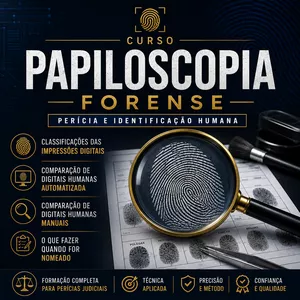 Curso Papiloscopia Forense Aplicada à Perícia Judicial - Com Mentoria (1 ano)