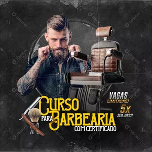 Imagem de capa para o Curso online cursodebarbeiro