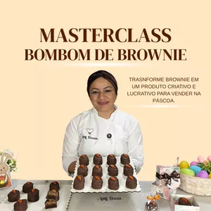 Imagem de capa para o Curso online Masterclass Bombom de Brownie