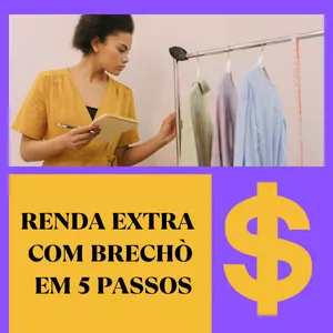 Imagem de capa para o Ebook RENDA EXTRA COM BRECHÓ EM 5 PASSOS
