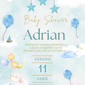 Imagen de portada para Ebook TARJETA DE INVITACION : BABY SHOWER HIM