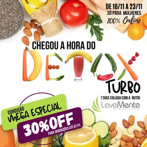 Imagem de capa para o Evento online DETOX TURBO COM A NUTRI  - EDIÇÃO 2022