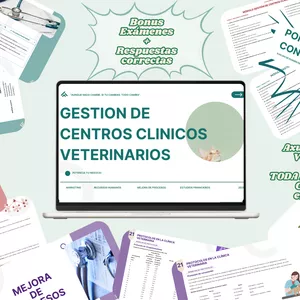 Imagen de portada para Ebook Formación Auxiliar De Veterinaria 1ª Parte 115 páginas: GESTIÓN DE CENTROS CLÍNICOS VETERINARIOS 2025 ¡¡¡Bonus de exámenes + respuestas correctas!!!