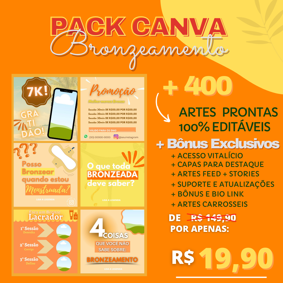 Imagem do curso Pack Canva Bronzeamento