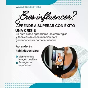 Imagen de portada para Curso online ¿Eres influencer? Aprende a superar con éxito una crisis