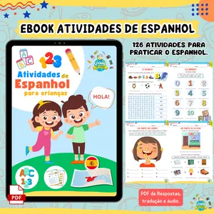 Imagem de capa para o Ebook eBook Atividades de Espanhol para Crianças