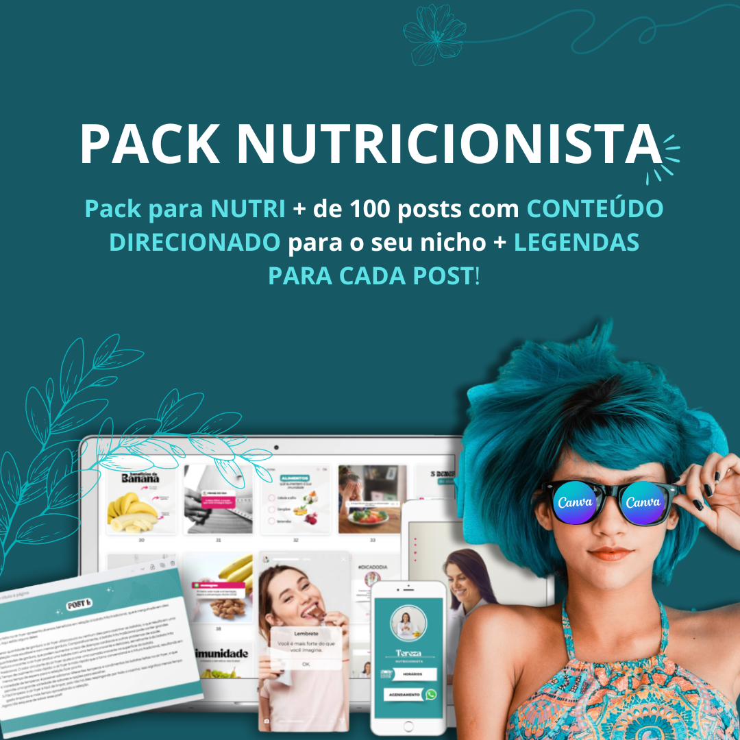 Imagem de PACK CANVA NUTRICIONISTA criado por Feu Digital na hotmart