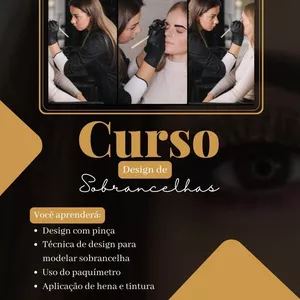 Imagem de capa para o Ebook Curso de design de sobrancelhas - Iniciante ao Avançado.