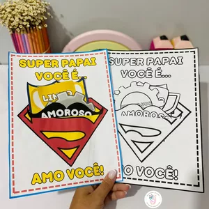 Imagem de capa para o Ebook  Cartões Interativos Super Pai ✨