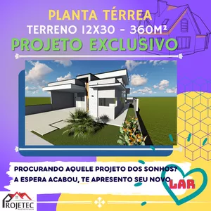 Imagem de capa para o Ebook Cód.2302 - PROJETO PLANTA TÉRREA - terreno 12X30m - 360m²