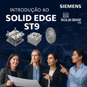 Imagem de capa para o Curso online Curso Introdução ao Solid Edge ST9 