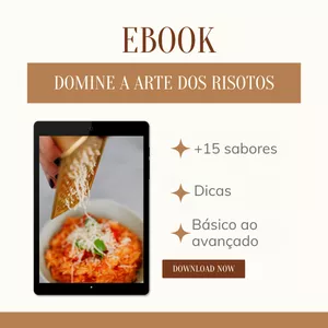 Imagem de capa para o Ebook Domine a Arte dos Risotos!