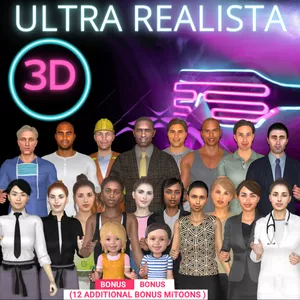Imagem do curso ULTRA REALISTA - PACK Personagens Chroma Key para Canais DARK + Bônus 12 AVATARES MITOONS