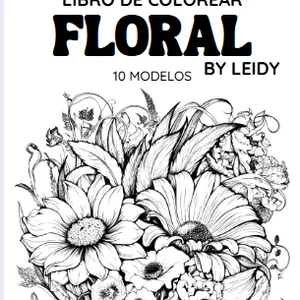 Imagen de portada para Ebook Flores para Colorear: Arte Relajante y Creativo 🌸