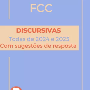 Imagem de capa para o Ebook Discursivas FCC - 2024/2025