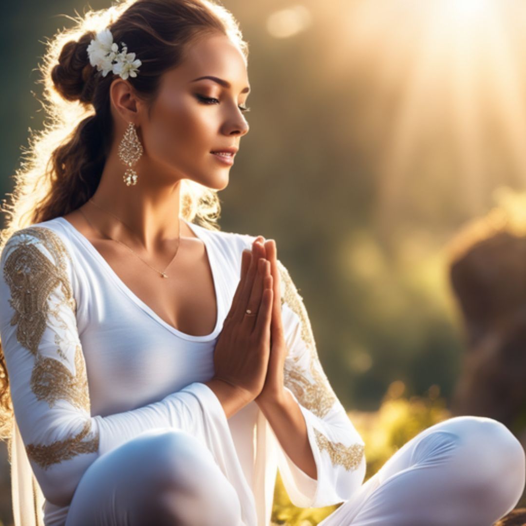 mulher rezando após ler o livro