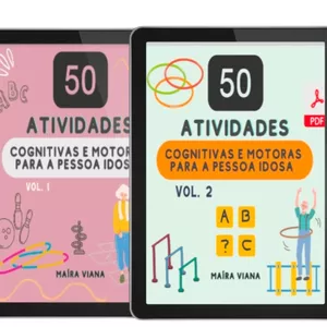 Imagem de capa para o Ebook 100 ATIVIDADES COGNITIVAS E MOTORAS PARA A PESSOA IDOSA.