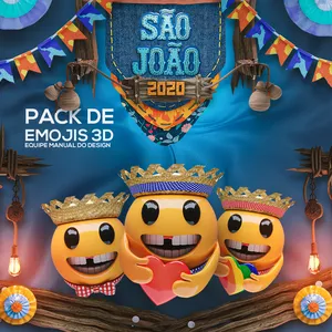 Imagem de capa para o Curso online Pack Emojis São João 3D