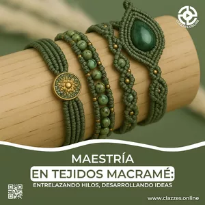 Imagen de portada para Curso online Maestría en Tejidos Macramé: Entrelazando hilos, desarrollando ideas.
