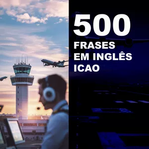 Imagem de capa para o Ebook 500 frases em Inglês ICAO