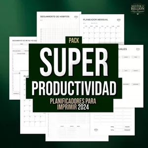 Imagen de portada para Ebook Pack SUPER PRODUCTIVIDAD - Planificadores para imprimir 2024