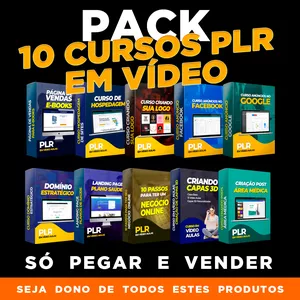 Imagem de capa para o Curso online PACK 10 CURSOS PLR EM VÍDEO AULAS