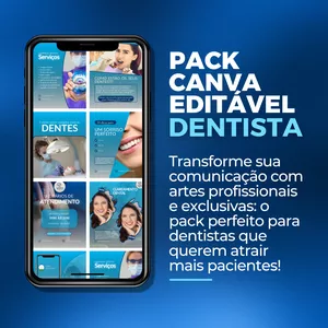 Imagem de capa para o Curso online Pack Canva - Dentista
