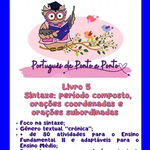 Imagem de capa para o Curso online Sintaxe - Coleção - Livro 5: período composto e or. coordenadas e subordinadas
