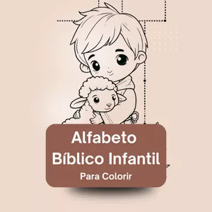 Imagem de capa para o Ebook Alfabeto Bíblico Infantil - Para Colorir