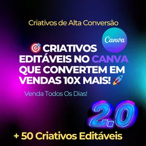 Imagem de Criativos Editáveis no Canva Que Converte Em Vendas 10x Mais   criado por Rafael na hotmart