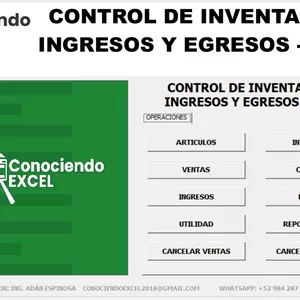 Imagem principal do produto Control de Inventario en Excel