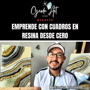 Imagen de portada para Curso online Desafío Emprende con Cuadros en Resina desde Cero