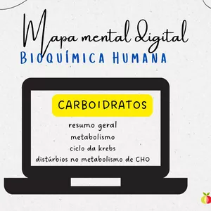 Imagem de capa para o Ebook Mapa mental - resumo carboidratos 