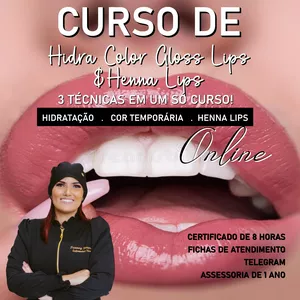 Imagem de capa para o Curso online Hydra Color Gloss Lips e Henna Lips