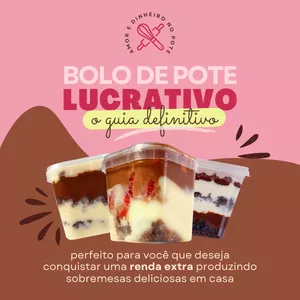 Imagem de capa para o Ebook Bolo de Pote Lucrativo - O guia defitinivo