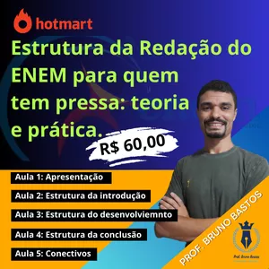 Imagem de capa para o Curso online A ESTRUTURA DA REDAÇÃO MODELO ENEM DE FORMA PRÁTICA E OBJETIVA. 