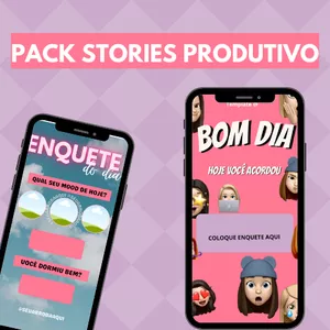 Imagem de capa para o Ebook Pack Stories Produtivo