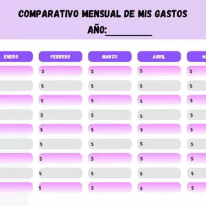 Imagen de portada para Ebook Comparativo de gastos mensuales