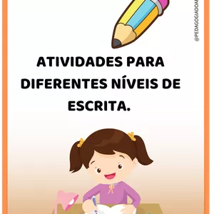 Imagem de capa para o Ebook ATIVIDADES PARA DIFERENTES NIVEIS DE ESCRITA