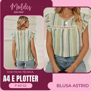 Imagem de capa para o Ebook Blusa Astrid - Molde em PDF 