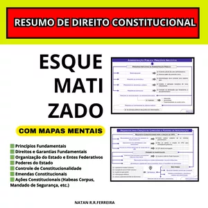 Imagem de capa para o Ebook Resumo Direito Constitucional: Esquematizado com Mapas Mentais