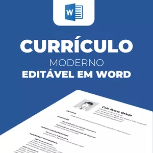 Imagem de capa para o Curso online Currículo Moderno Editável Em Word