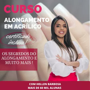 Imagem do curso CURSO COMPLETO *ACRÍLICO SEM SEGREDOS *, Baby boomer, Encapsulada + BÔNUS 