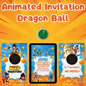 Cover image for Online course Dragon Ball Animated Invitation - Customizable Birthday Template
