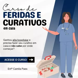 Imagem de capa para o Curso online Curso de FERIDAS e CURATIVOS em CASA