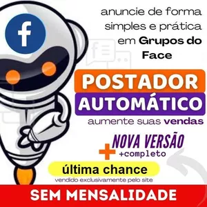 Imagem de capa para o Curso online Postador Automático grupos facebook